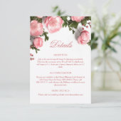 Carte D'accompagnement 3D Roses Wildflowers White (Debout devant)