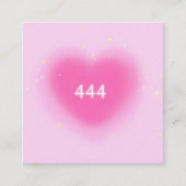 Carte D'accompagnement 444 Moderne Coeur rose Numéro d'ange esthétique (Devant)