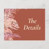 Carte D'accompagnement 4,5 x 5,5 Détails du Mariage Insertion (Devant)