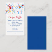 Carte D'accompagnement 4 juillet Baby shower de la (Devant / Derrière)