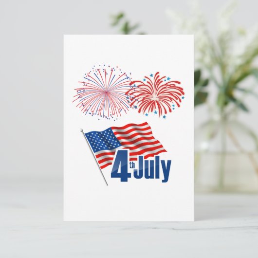 Carte D'accompagnement 4 juillet célébration (Debout devant)