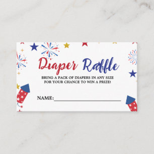 Carte D'accompagnement 4 juillet Indépendance Baby shower Déchets Raffle