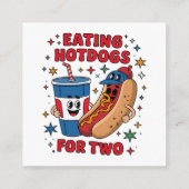 Carte D'accompagnement 4 juillet Mignons Hotdogs (Dos)