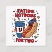 Carte D'accompagnement 4 juillet Mignons Hotdogs (Devant)