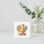 Carte D'accompagnement 4ème anniversaire doré (Debout devant)