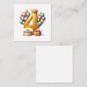 Carte D'accompagnement 4ème anniversaire doré (Devant / Derrière)