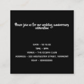 Carte D'accompagnement 60e anniversaire du mariage diamant traditionnel (Dos)