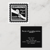 Carte D'accompagnement 60e anniversaire du mariage diamant traditionnel (Devant / Derrière)