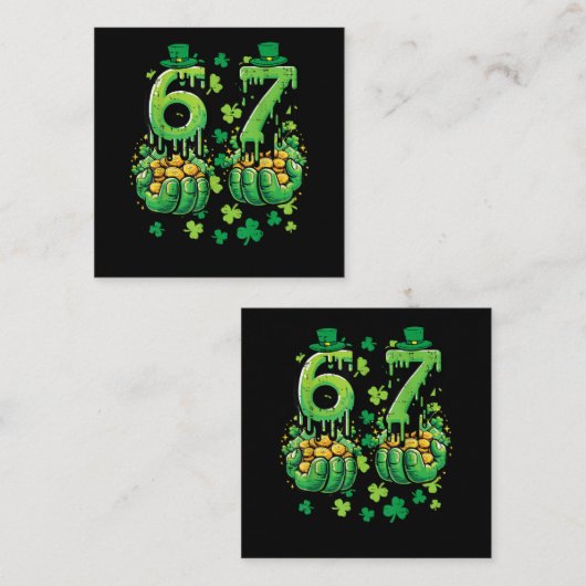 Carte D'accompagnement 6 7 Jour de la Saint-Patrick (Devant / Derrière)