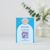 Carte D'accompagnement 70s Disco Dancing Queen Bridal Shower Registry (Debout devant)