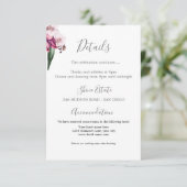 Carte d'accompagnement à détails floraux Bourgogne (Debout devant)