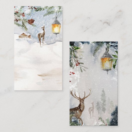 Carte D'accompagnement À feuillage persistant affichage blanc (Devant / Derrière)