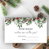 Carte D'accompagnement À feuillage persistant devinez combien de cookies