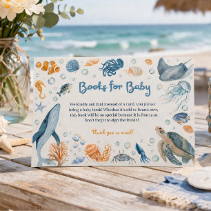 Carte D'accompagnement À la mer bientôt Livre pour Baby Shower côtier