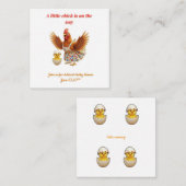 Carte D'accompagnement A little chick is on the way  (Devant / Derrière)