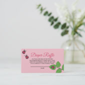 Carte D'accompagnement A Little Love Bug Ladybug Diaper Raffle (Debout devant)