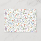 Carte d'accompagnement à motif de fleurs sauvages (Dos)