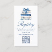 Carte D'accompagnement a new chapter baby Shower gift registry qr code (Devant)
