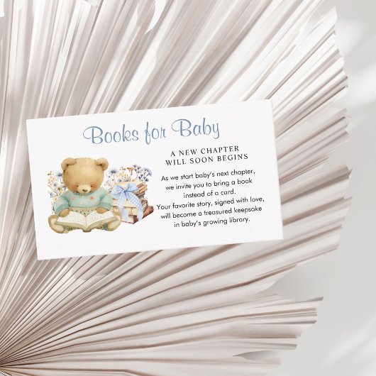 Carte D'accompagnement A New Chapter Begin Cute Bear Books for Baby