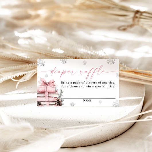 Carte D'accompagnement A New Chapter Begins Baby Shower, Diaper Raffle