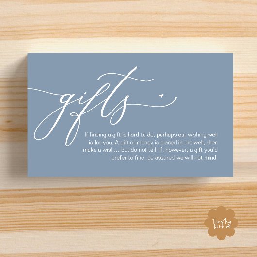 Carte D'accompagnement A note on gifts, Modern Romantic Wedding 