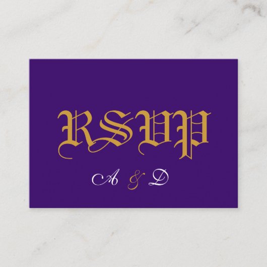 CARTE D'ACCOMPAGNEMENT A, RSVP, (Devant)
