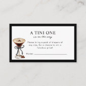 Carte D'accompagnement A Tini One is on the Way Baby Shower Enclosure  (Devant)