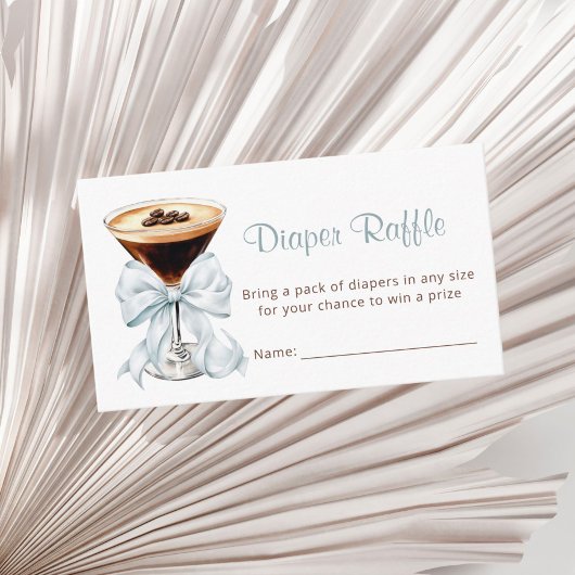 Carte D'accompagnement A Tini One Martini Diaper Raffle Baby Shower