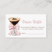 Carte D'accompagnement A Tini One Martini Pink Diaper Raffle Baby Shower (Devant)