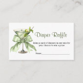 Carte D'accompagnement A Tini One Martini Sage Diaper Raffle Baby Shower (Devant)