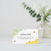 Carte D'accompagnement Abeille avec floral (Debout devant)