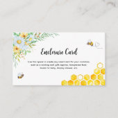 Carte D'accompagnement Abeille avec floral (Devant)