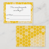 Carte D'accompagnement Abeille de miel jaune Combien de peignes de miel d (Devant / Derrière)