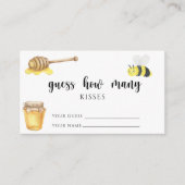 Carte D'accompagnement Abeille - devine combien de BISOUS jeu de mariage (Devant)