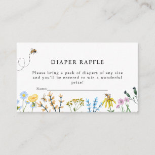 Carte D'accompagnement Abeilles et fleurs Baby shower Déchets