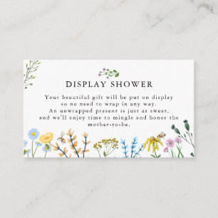 Carte D'accompagnement Abeilles et fleurs douche d'affichage Baby showe