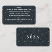 CARTE D'ACCOMPAGNEMENT ABOUT US (Devant / Derrière)