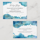 Carte D'accompagnement *~* Abstrait Beach Wave Mariage Website RSVP (Devant / Derrière)