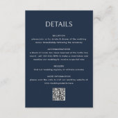 Carte D'accompagnement Abstrait bleu bleu bleu or Mariage (Devant)