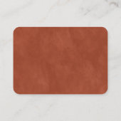 Carte D'accompagnement Abstrait Burnt Orange Site Mariage moderne RSVP (Dos)