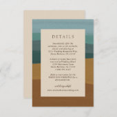Carte D'accompagnement Abstrait Coastal Chic Mariage moderne (Devant / Derrière)