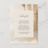 Carte D'accompagnement Abstrait d'or | Détails du Mariage moderne (Devant)
