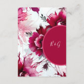 Carte D'accompagnement abstrait romantique rose fleur mariage (Dos)