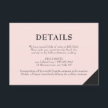 Carte D'accompagnement Accents modernes rose vif Détails Hébergements<br><div class="desc">Elégante et moderne carte de détails mariage moderne aux accents géométriques gris foncé et rose vif. Cette carte moderne conviendra parfaitement à tous les thèmes ou saisons mariages. Des éléments correspondants sont disponibles.</div>