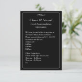 Carte D'accompagnement Accommodation Info - Black White Infinity Scroll, (Debout devant)