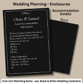 Carte D'accompagnement Accommodation Info - Black White Infinity Scroll,