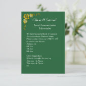 Carte D'accompagnement Accommodation Info - Emerald Green & Gold (Debout devant)