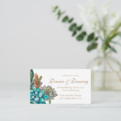 Carte D'accompagnement Accueil Aquarelle Succulente (Debout devant)