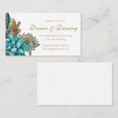 Carte D'accompagnement Accueil Aquarelle Succulente (Devant / Derrière)