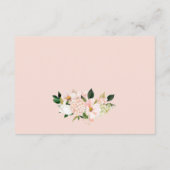 Carte D'accompagnement Accueil Chic Hydrangea Blush Rose Floral Mariage (Dos)